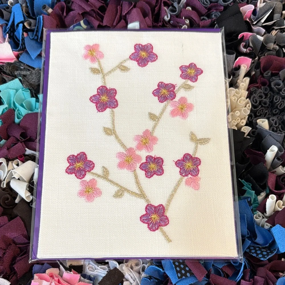 🆕Papyrus-Lori Weitzner Embroidered Floral Greeting Card